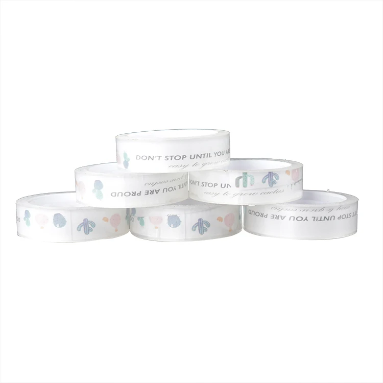 12mm 18mm 24mm BOPP Acrylic Transparent and Color Office Stationery Tape Desk Tape Sellotape