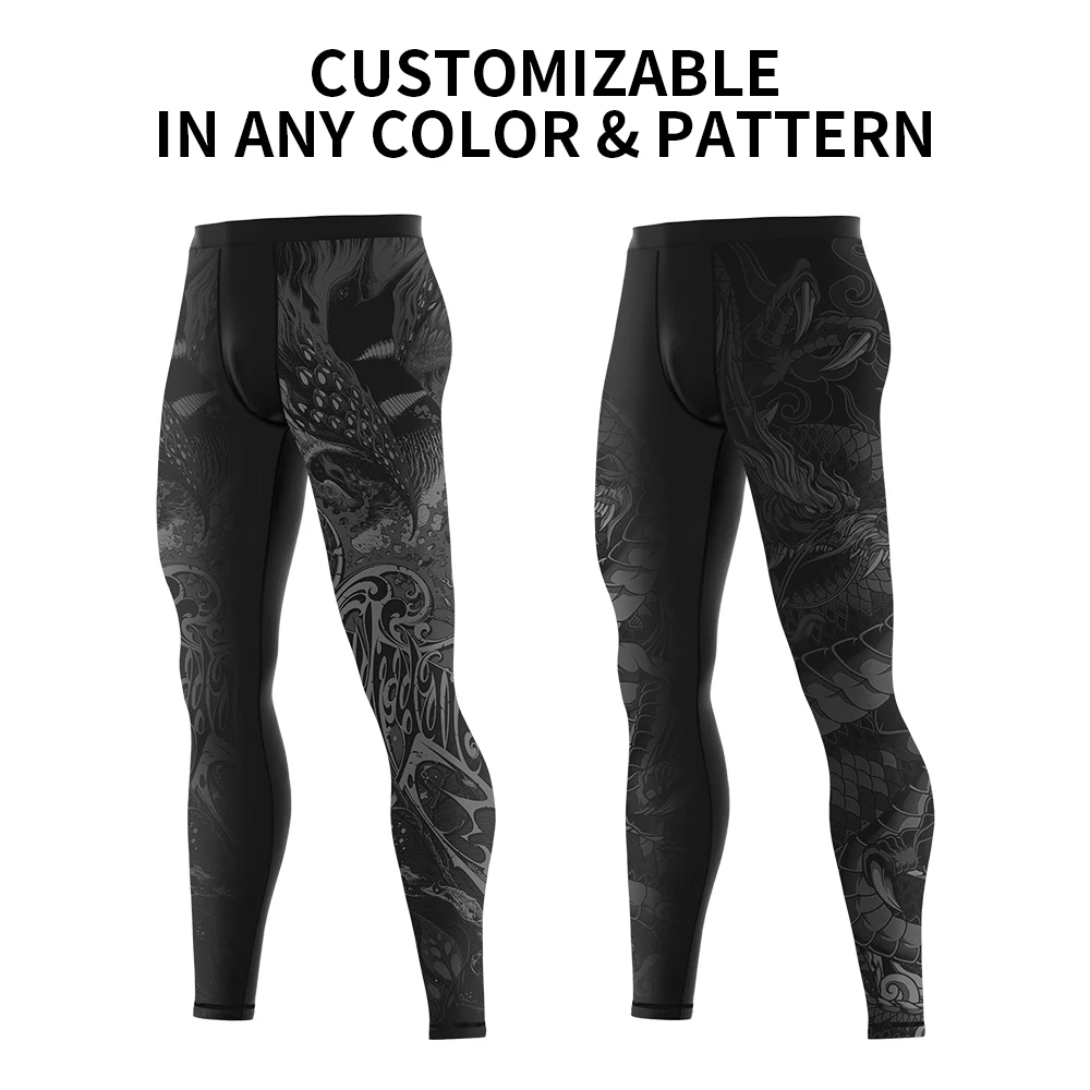 OEM anti-slip gummilangærmet MMA-rash guard-sæt, leverandør af tilpasset logo-printet kompressionshøjre og korte sublimations-rashguard