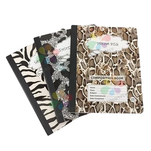 Pure Color B5 Notebook 100 Sheets Leopard and Marble Print Collection for South American Market Composition Book Bulk