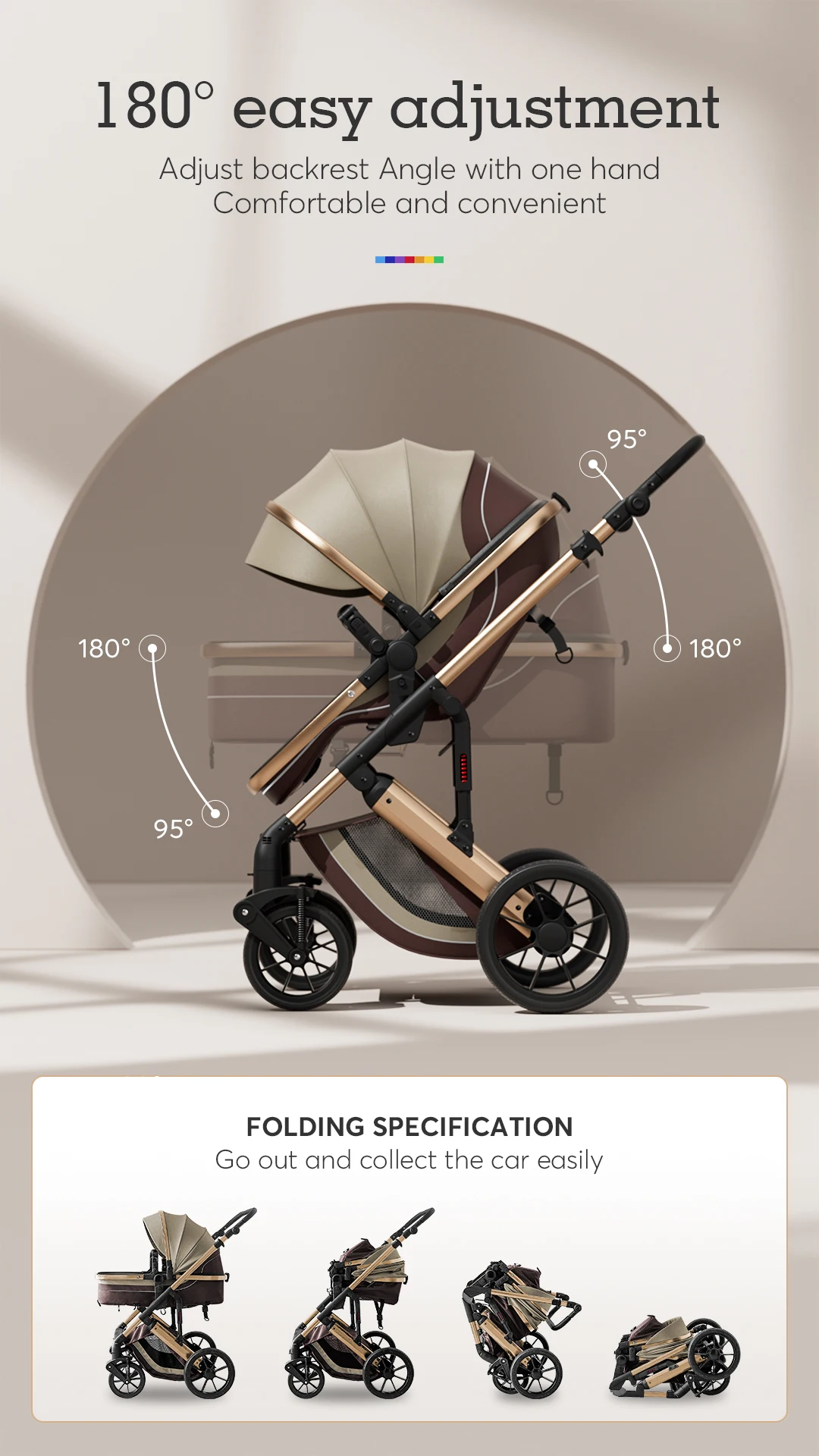 Customization High Quality Luxury Baby Stroller Stroller 3 In 1 Brand ...