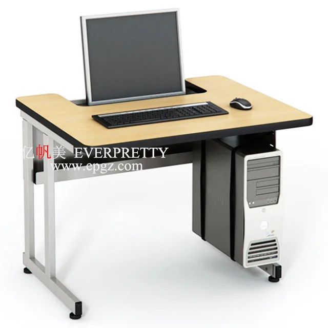 Latest Design School Lab Computer Wooden Table with CPU Holder School Table Design for University
