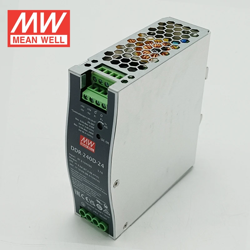 DC DC Converter Din Rail Type 240W 110vdc to 24vdc 10a Power Supply DDR-240D-24