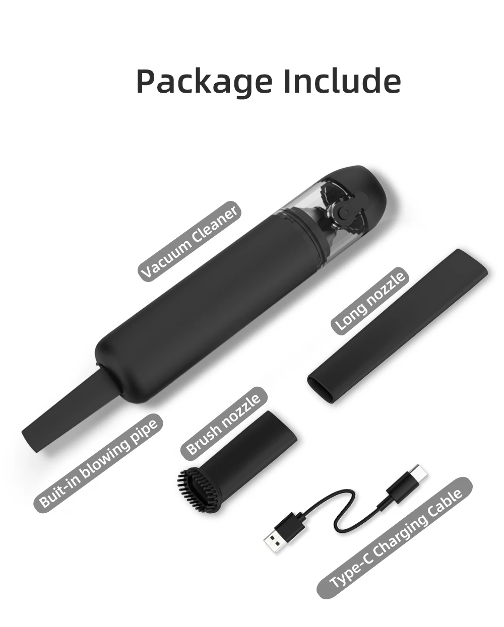 2 In 1 Vacuum And Blower 15000pa Cordless Powerful Handheld Mini Car