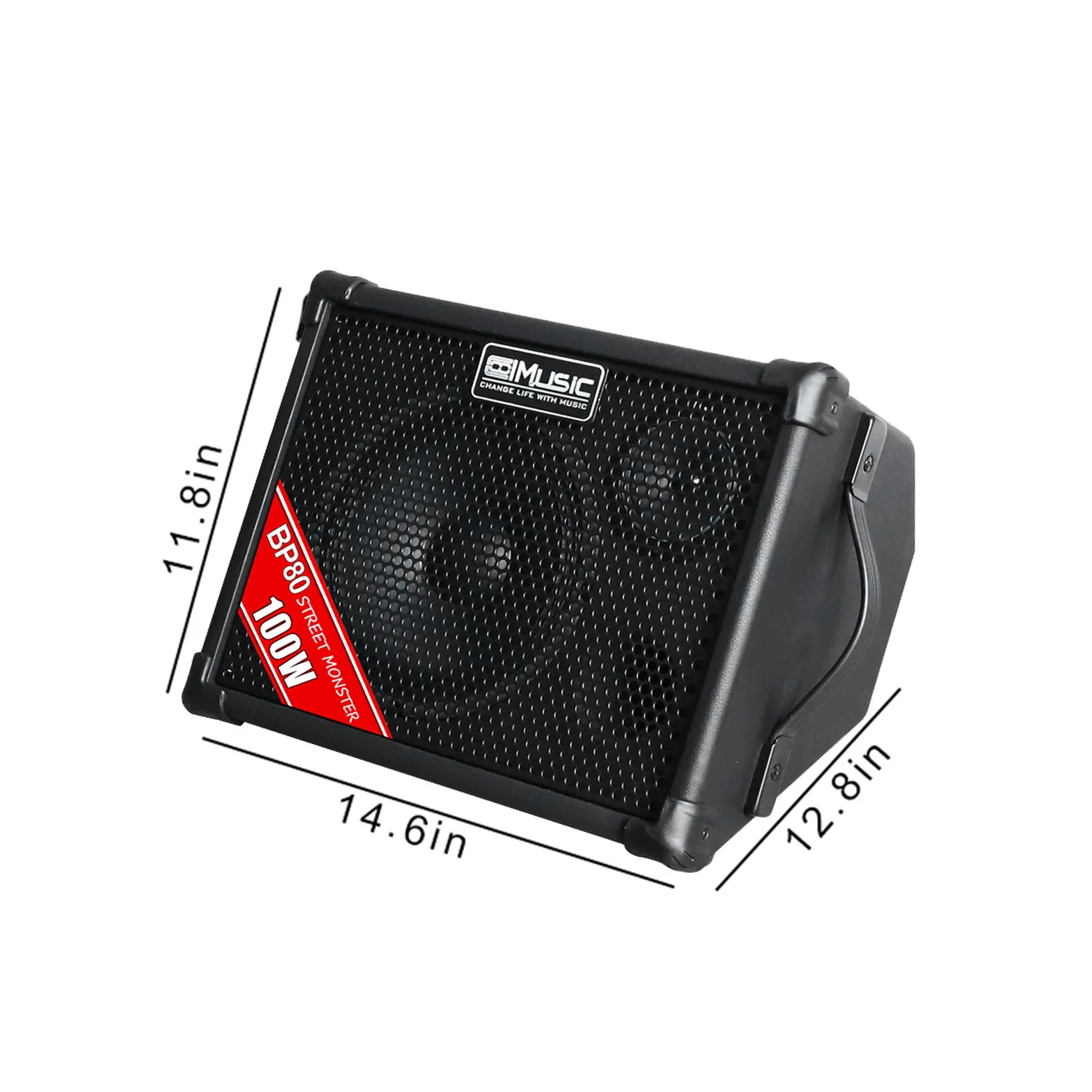 COOLMUSIC 100W充電式屋外アンプ ボーカルカラオケスピーカー