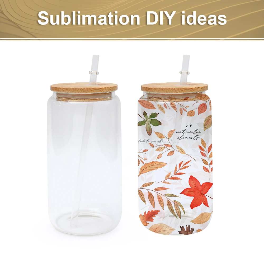 12oz 16oz 25oz Sublimation Thickened Glass Freezer Mugs Heat Transfer Glass  Cola Clear And Matte Cans Beverage Juice Cups With Straws Wooden Lids IN  STOCK From Bestdeals, $3.58