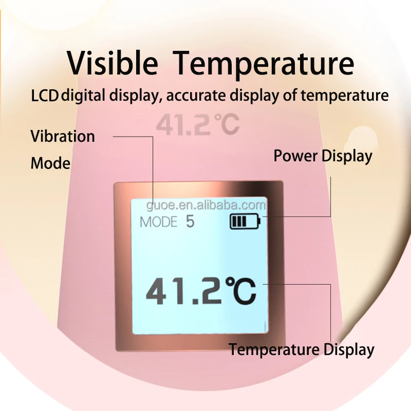 Heating technology and vibration mode controls on LCD screen
