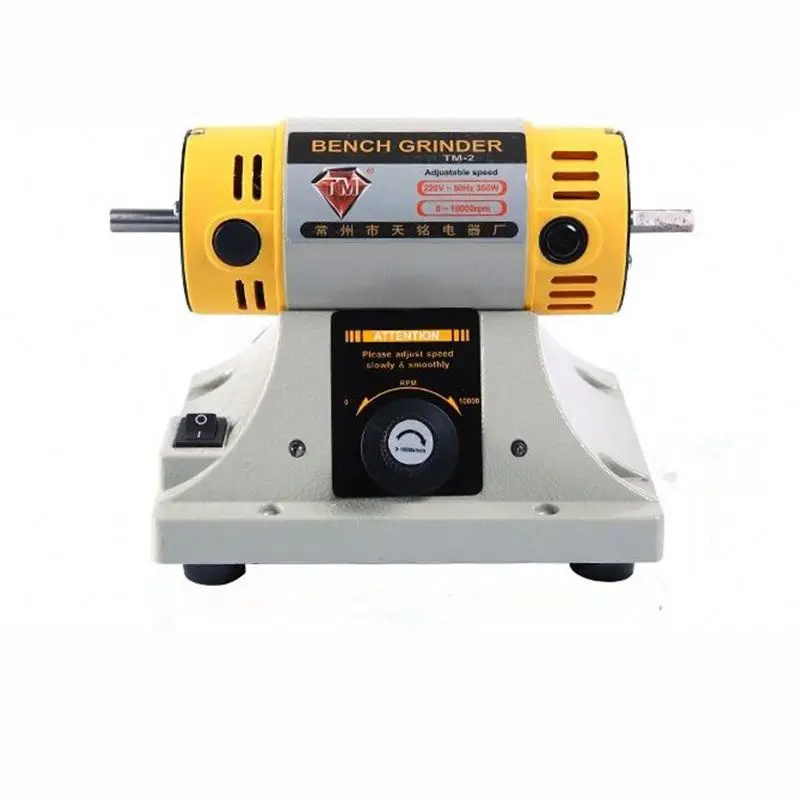 TEBAK 350W Stone Polishing Machine DIY Woodworking Jade Jewelry Dental Bench Lathe Machine Grinding Machine Sanding Tools