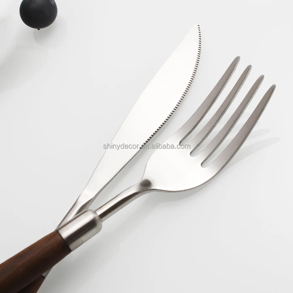 Hot Sale Gold Cutlery Stainless Steel Set Knife Spoon Silverware