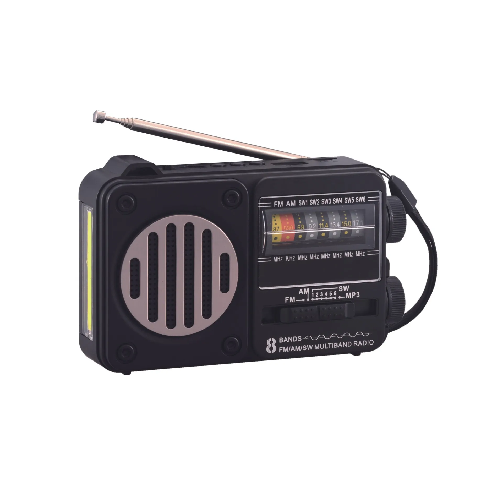 Многодиапазонное радио с USB TF фонарик солнечная панель и беспроводная связь аварийная Солнечная перезаряжаемая радиостанция