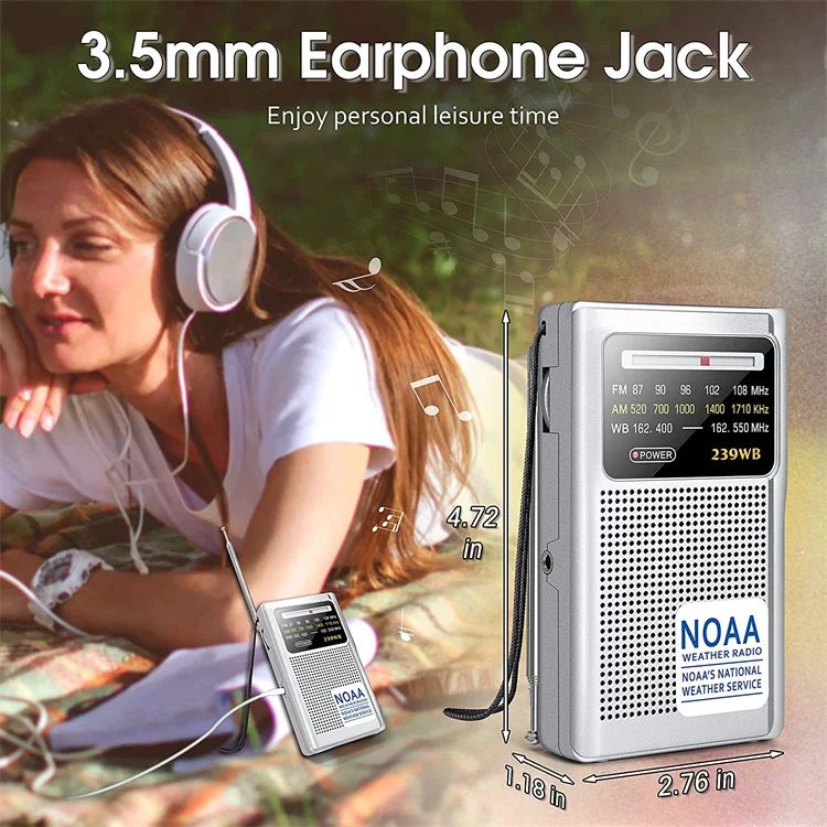 Mini Portable AM/FM Radio - Perfect for on-the-Go Listening