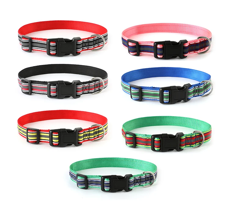 Светоотражающие нейлоновые товары для дрессировки домашних животных оптом дизайнерские пряжки роскошный ошейник для собак
