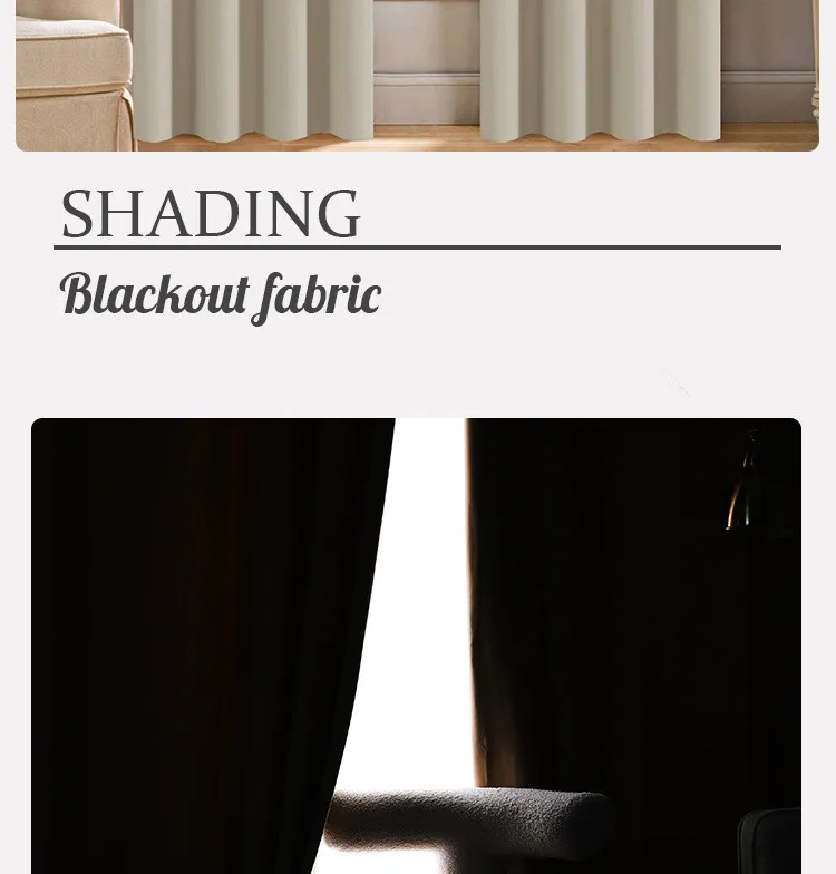 Simple Design High Light Shading Perforationfree Blackout Bedroom