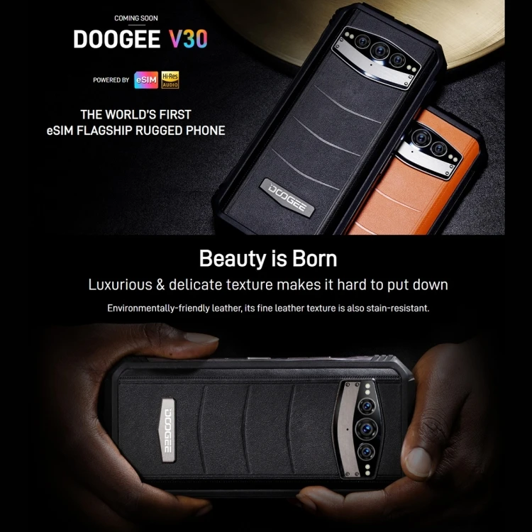 新入荷 DOOGEE V30 6.58インチ ワイヤレス オレンジ充電式 Android 12