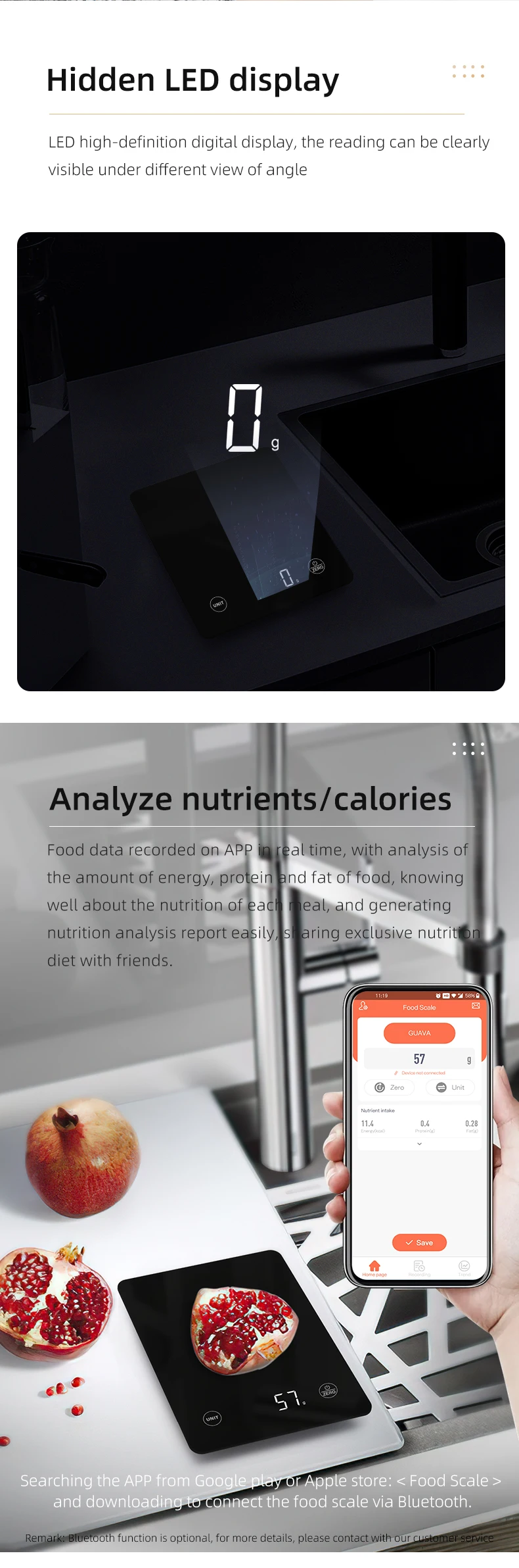 Hot Selling 5kg Black Glass Electronic Custom Kitchen Food Scale