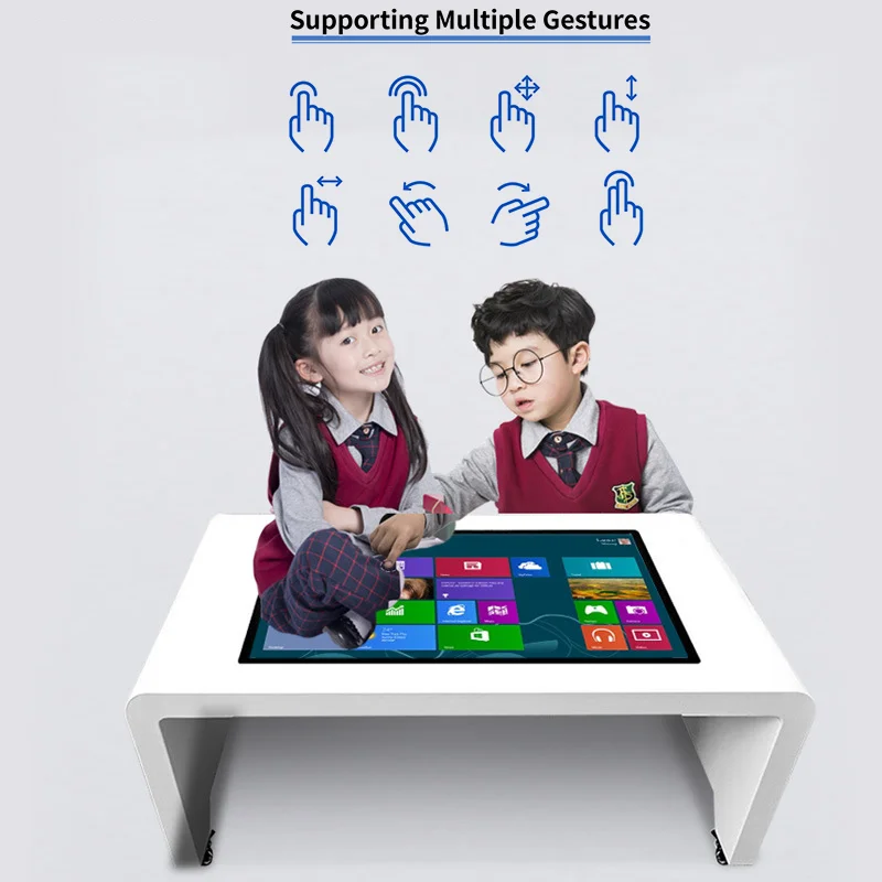 Сенсорный палец цифровой вывески умный сенсорный экран игровой стол мультитач круглый Интерактивный Стол музей