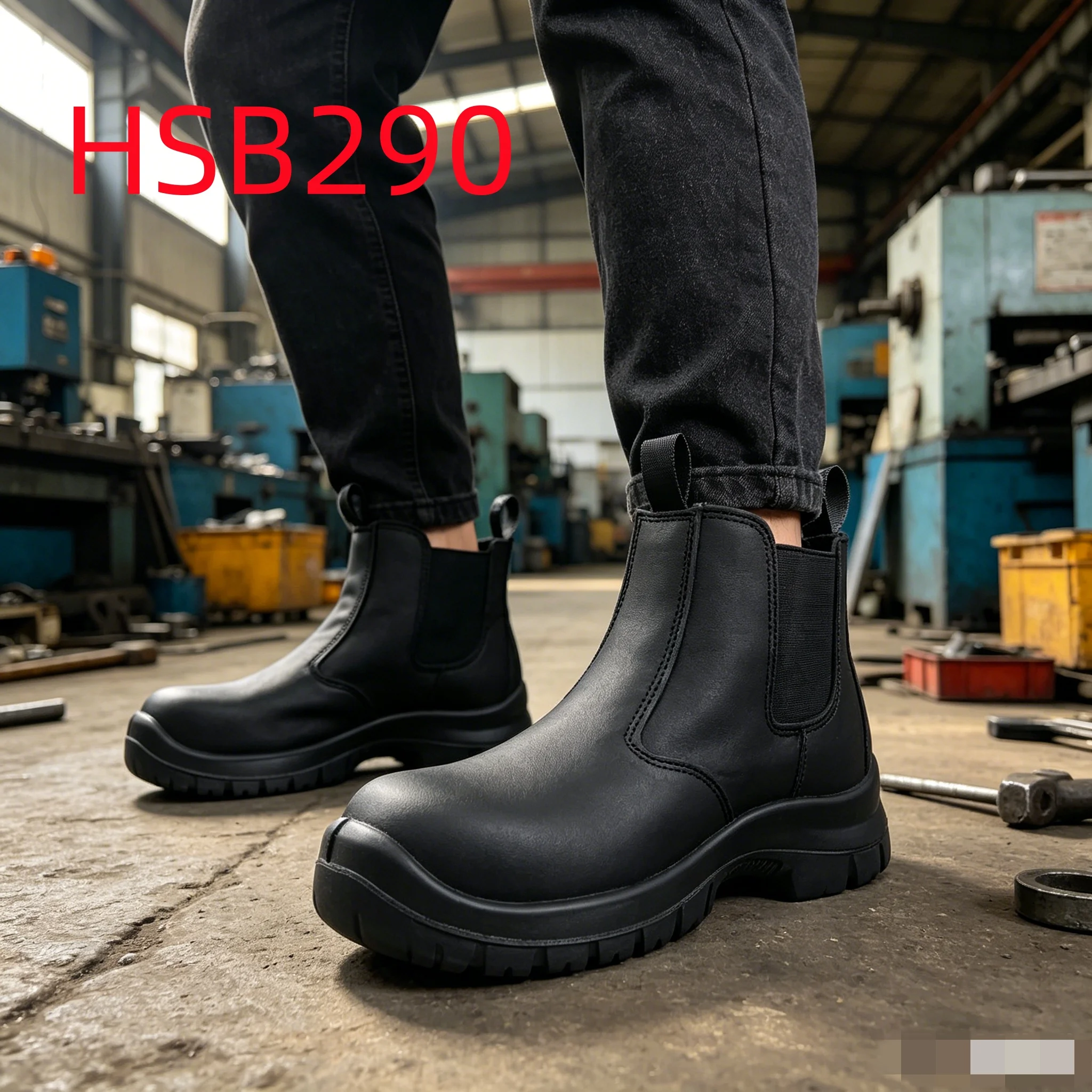 HY, petroleum Industrial Ultra-durable Build SBP Standard Safety Boots Israel Popular Mid-cut Construction Work Shoes HSB290