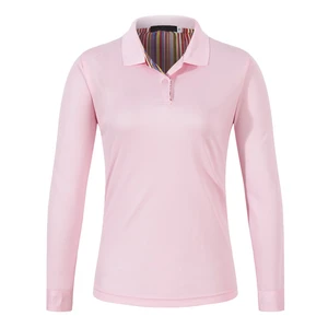 100% Polyester Female Long Sleeve for Polo Shirt 260gsm Breathable Knitted Design Custom Colorful Options