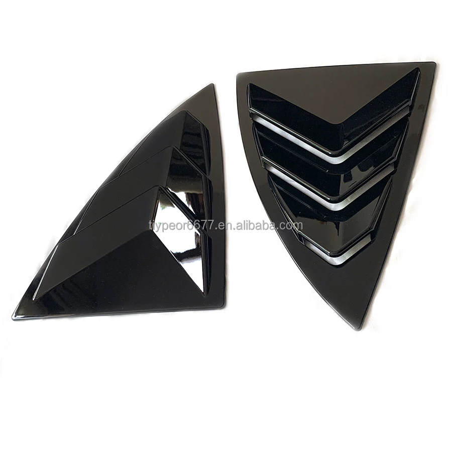 product rear side window louvers for tesla model y 2018   2023 air vent scoop window louver sun rain shade sport exterior decoration-7