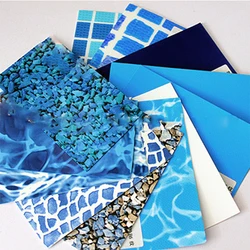 1,5 мм круглая синяя пленка для бассейна из ПВХ