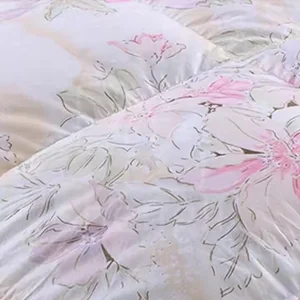 Custom Printed Eider-down Bedding Sets Floral Duvet Covers and Pillowcase king Size Quilts