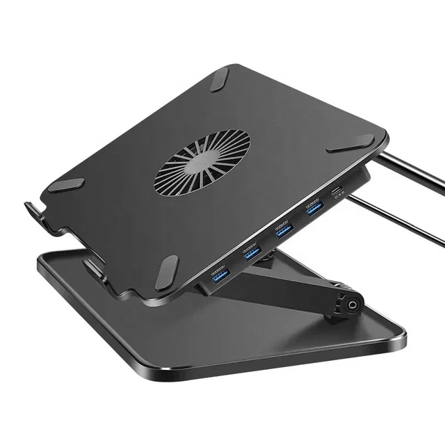 Best Selling Aluminum Alloy Laptop Stand Foldable Multifunctional Adjustable Laptop Folding Stand With Cooling fan