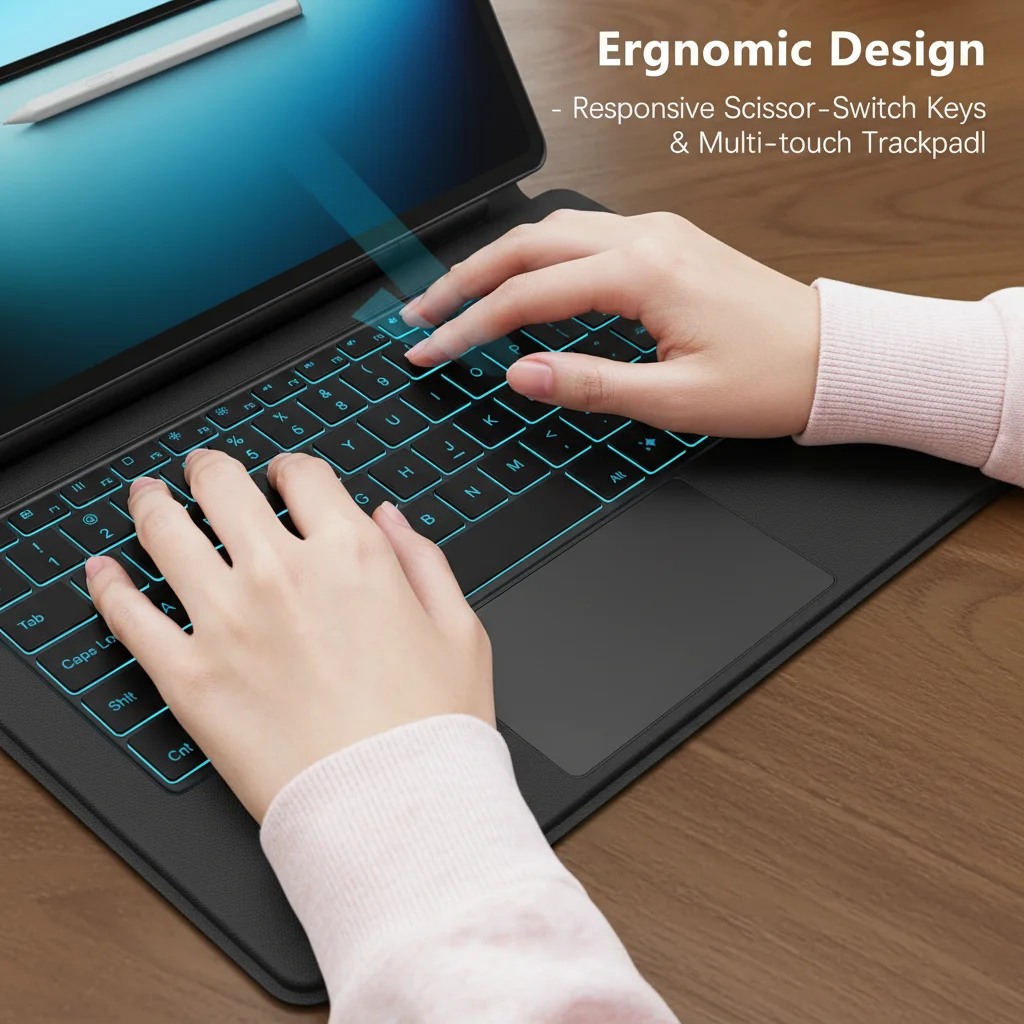 product magic keyboard case for samsung galaxy tab s11 ultra 146 backlit magnetic stand multi touch track pad ai key laudtec-5