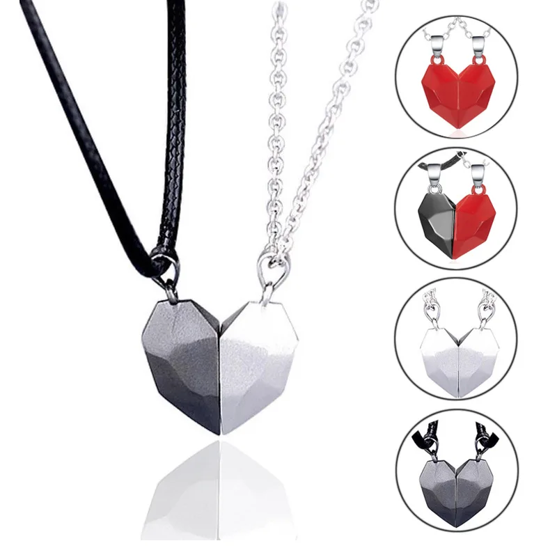 Magnetic heart necklace, couple necklace, magnetic couple necklace, heart  necklace, lover necklace, friendship necklace