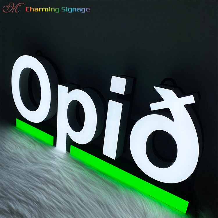 Открытый бизнес вывески электронные знаки логотип на заказ 3D светодиодный акриловый канальный знак