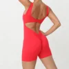 Red short jumpsuit