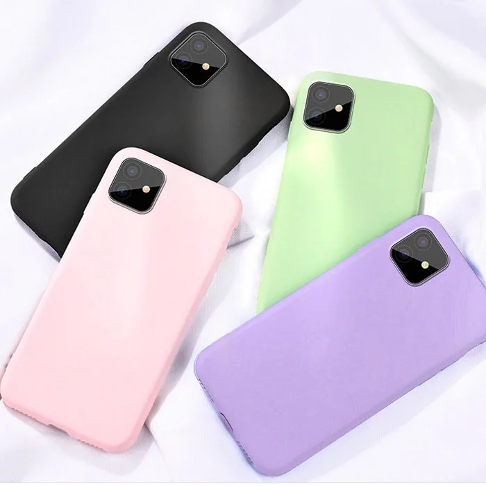 
 Разноцветный чехол для телефона, жидкий силиконовый чехол для телефона iPhone 11, защитный чехол  