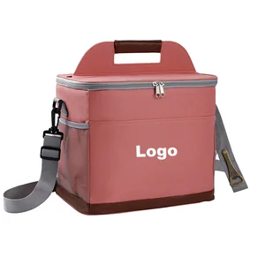 Custom Logo Waterproof  Soft Insulated Thermal Meal Lunch Box Cooler Bag for Adults Women Men Office