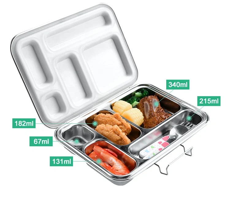 Aohea 5 Compartment Lunch Container with Removable Compartments