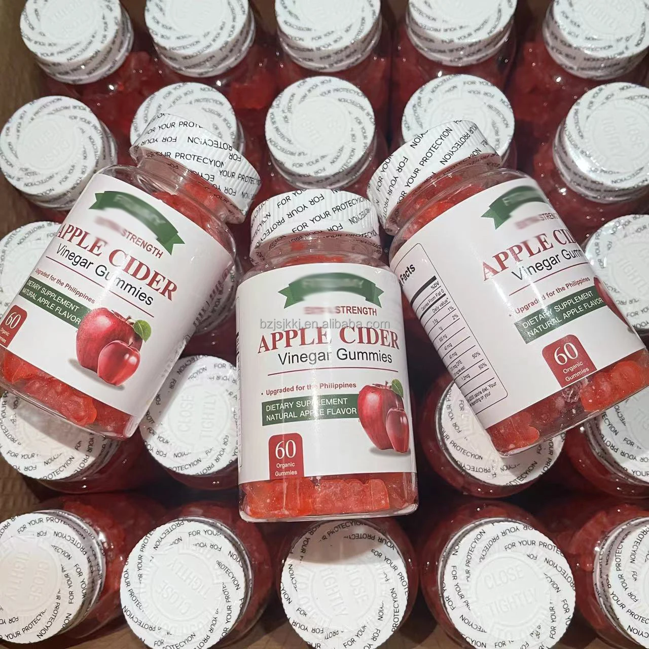 60pcs Apple Cider Vinegar Gummies Private Label Slimming Apple Cider Vinegar Gummy Vitamins Healthcare Supplement