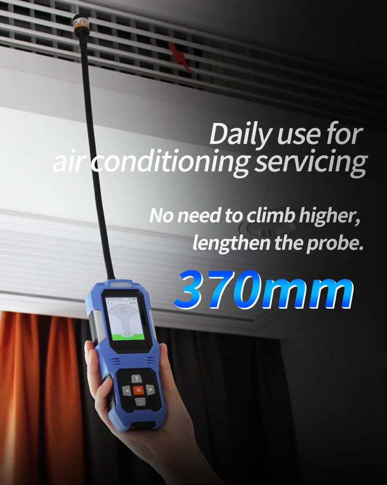 Freon Refrigerant Gas Leakage Detection Device FLA-BDT20 Infrared Refrigerant Leak Detector HVAC Detector  R454b Refrigerant