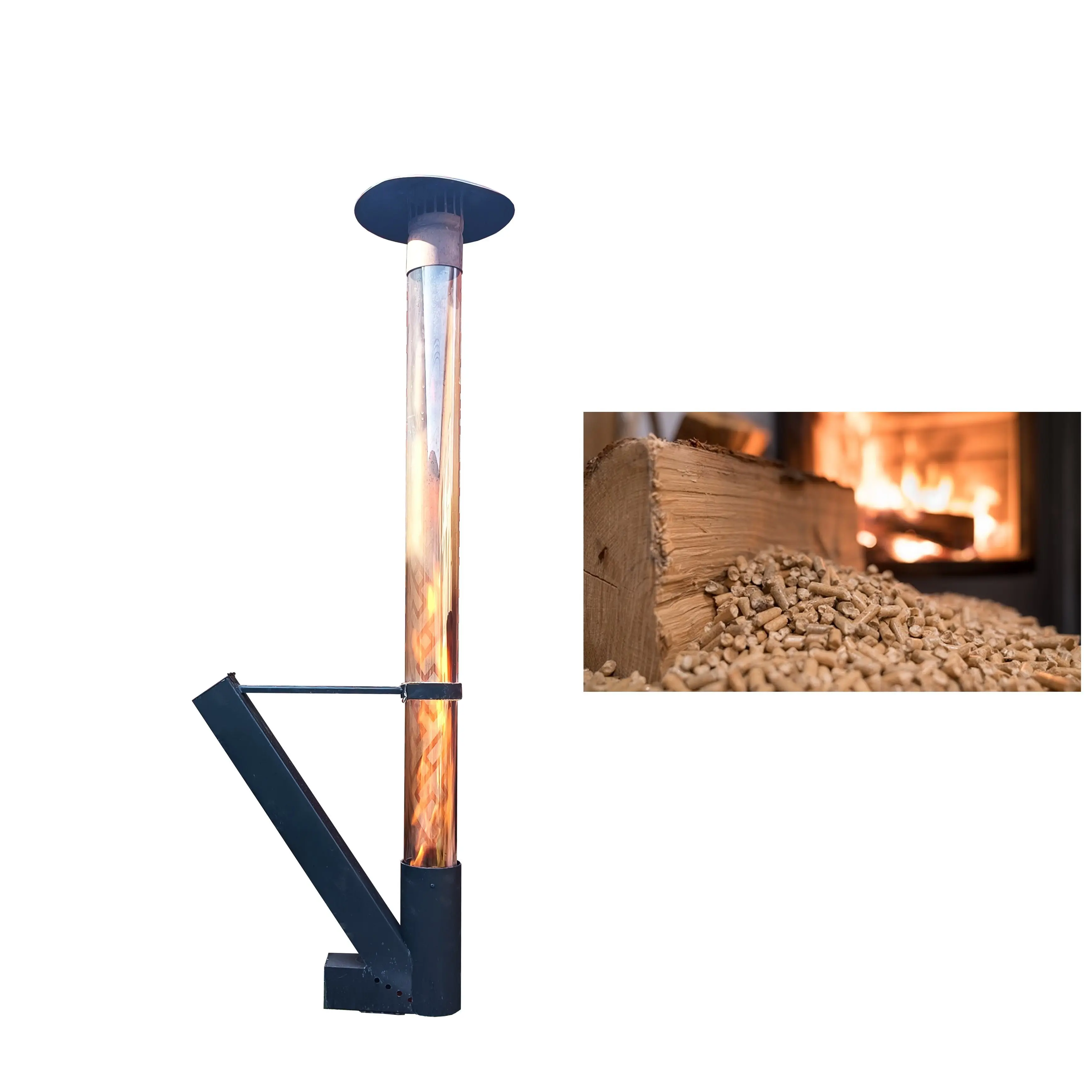 Outdoor Camping Wood Pellet Wood Burning BBQ Rocket Stove Biomass - Main Image