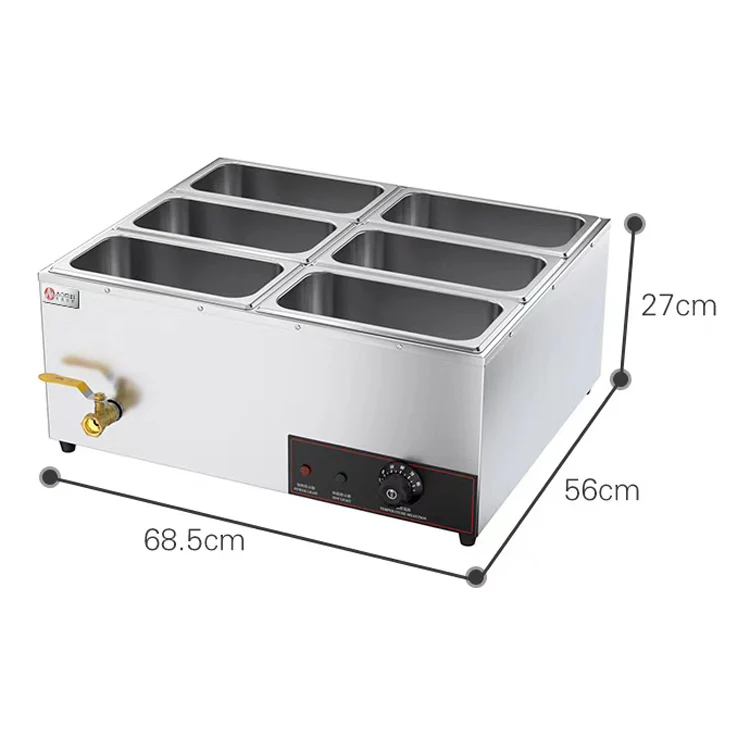 6 Pans Electric Bain Marie Buffet Stainless Steel Food Warmer Buy Bain Marie Heater Catering Equipment Bain Marie Dish Gas Bain Marie Product On Alibaba Com