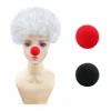 Fans sport white afros