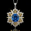 Blue pointed crystal pendant with Chopin chain