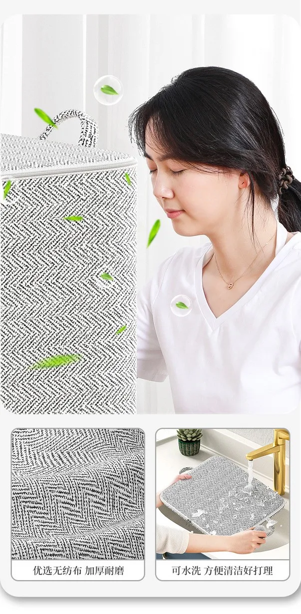 Large Capacity Household Quilt Storage Bag Clothes Quilt Storage Bag Moving Living Room Bedroom Quilt Sorting Storage Basket