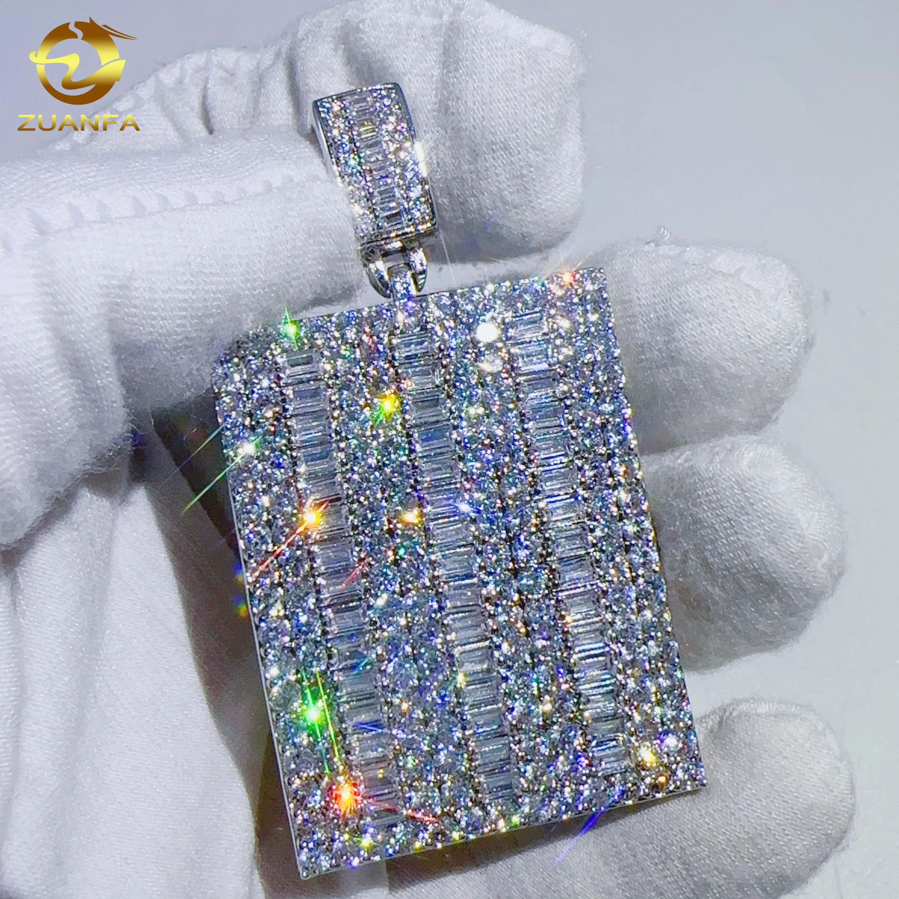 Custom Moissanite Pendant Vvs Diamond Chain Pendant 925