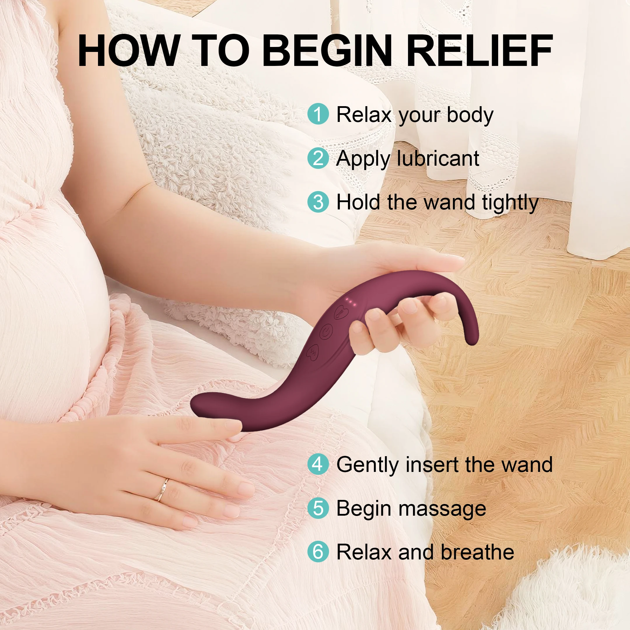 Prepare-to-push Perineal Massage Wand