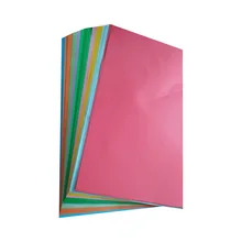 Factory  Direct Sale Bright Children Diy Scrapbook Paper A4 Size Colorful Cardstock Plain Colored Paper