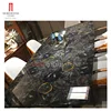 Black petrified wood dining table