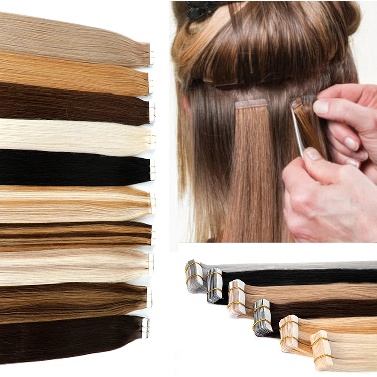 Wholesale Price 100% Remy Human Hair Raw Invisible Double Drawn Tape Hair Extension