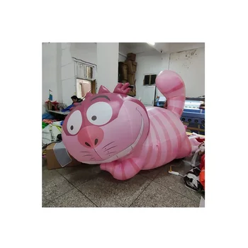 Cute Cheshire Cat Decoration Led Inflatable Cartoon Character For Party Decoration Promotion