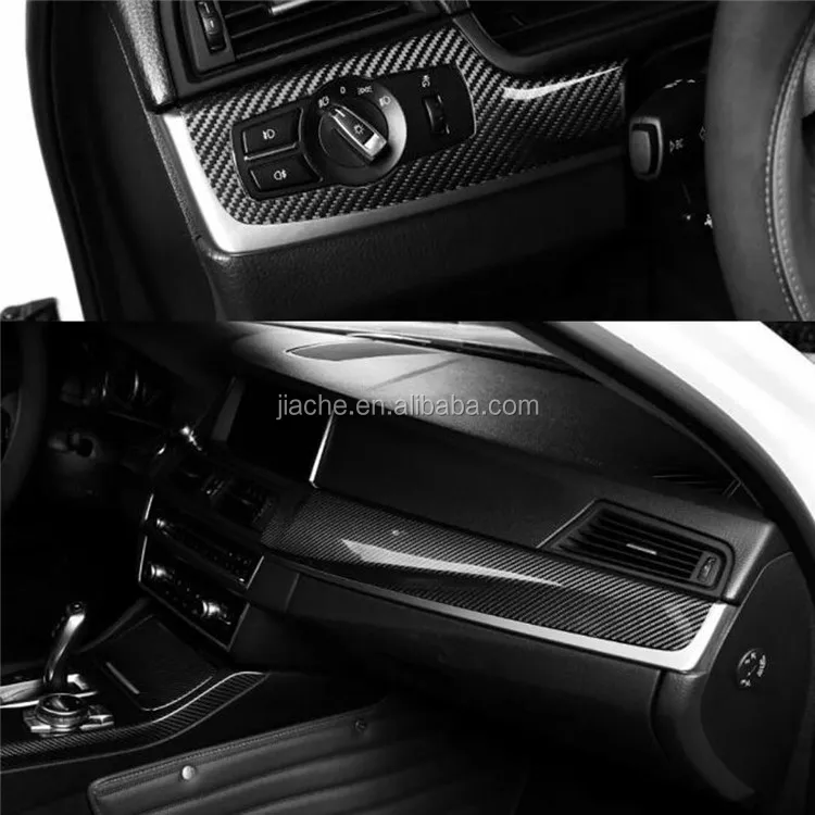 Real Carbon Fiber Ashtray Panel Trim Frame – Fits BMW F10 5 Series 2011-2017 – M Color Accent, Adhesive
