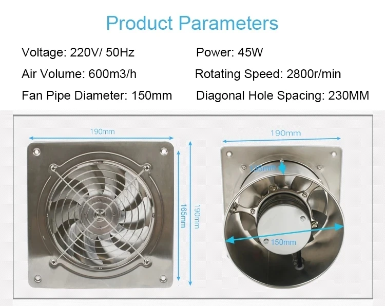 Kitchen Exhaust Fan, DMWD, Wall - detail 16
