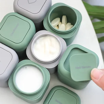 Portable Magnetic Cosmetic Storage Box, Capsule Storage Box, Space Utilization, Magnetic Stacking for Travel Face Cream