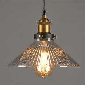 Industrial Retro Suspension Pendant Light American Creative Glass Chandelier for Dining Room