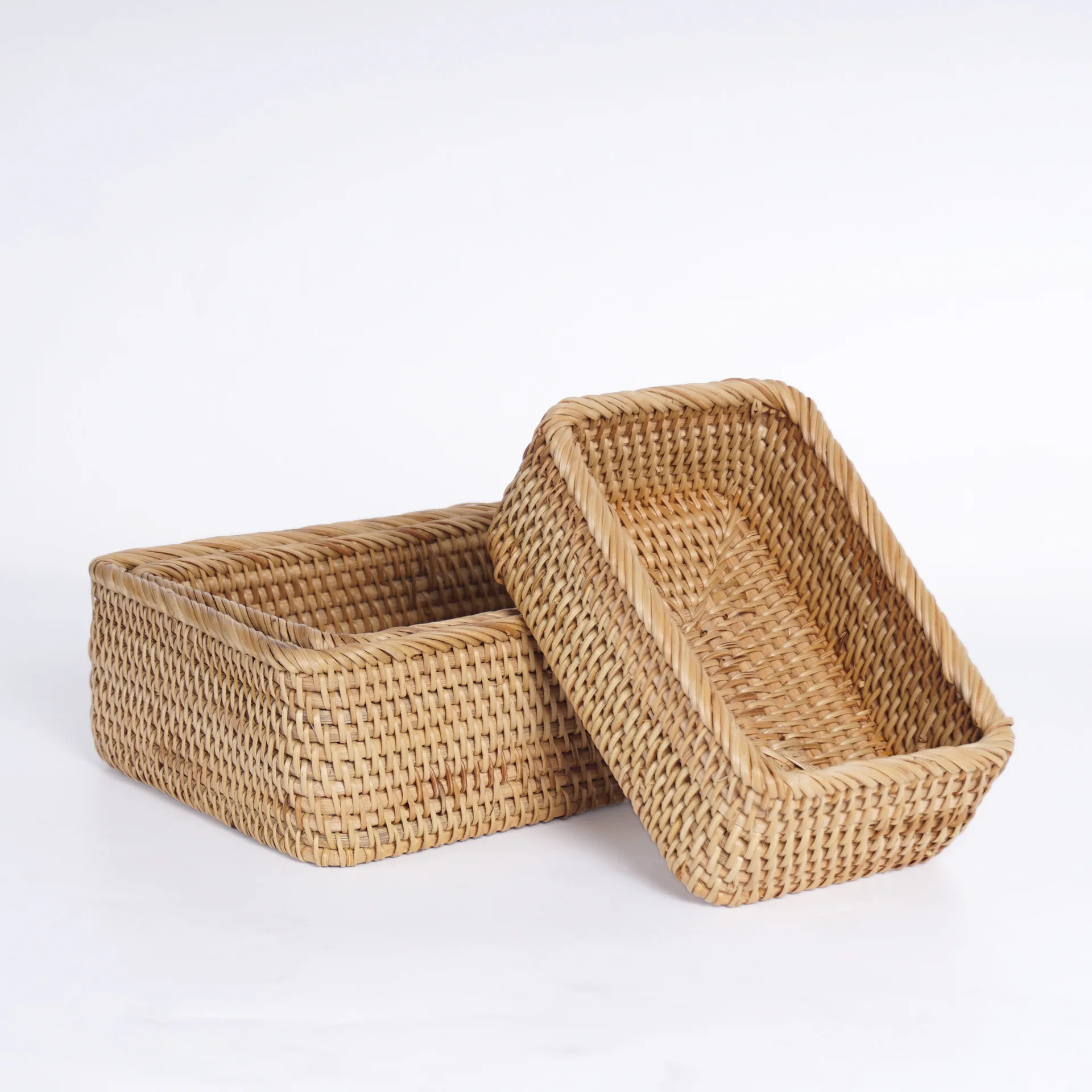 Rattan Baskets Homes Gardens Natural Rattan Storage Baskets Handmade